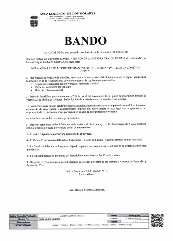 BANDO ROMERIA 2016
