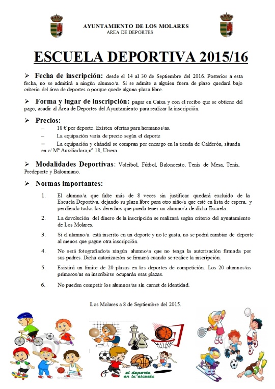 ESCUELA DEPORTIVA 2015-16